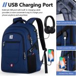 Bagsure Travel Laptop Backpack, Business Water Resistant Laptop Backpack with USB Charging Port, Durable Anti Theft College School Computer Bag for Men & Women Fits 15.6 Inch Notebook & Laptop - Image 2